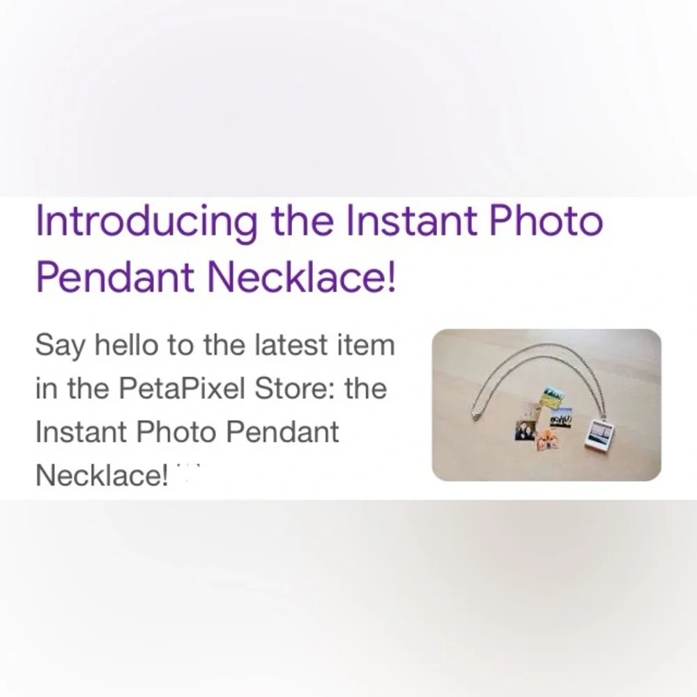 NWT 12 PACK!!! PETAPIXEL Instant Photo Pendant Necklaces Individually Wrapped - Picture 4 of 15